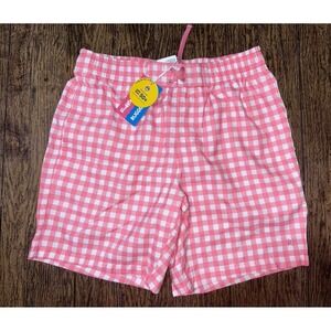 NWT Rugged butts men's S swim trunks pink gingham